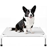 Makerfire Elevated Dog Bed, Indoor/Outdoor Raised Dog Cot for Small Dogs, Detachable Pet Bed with...