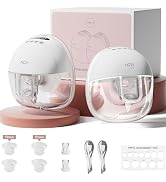 NCVI Wearable Breast Pump Hands Free, Portable Electric Breastfeeding Pump with 1400mAh Battery, ...