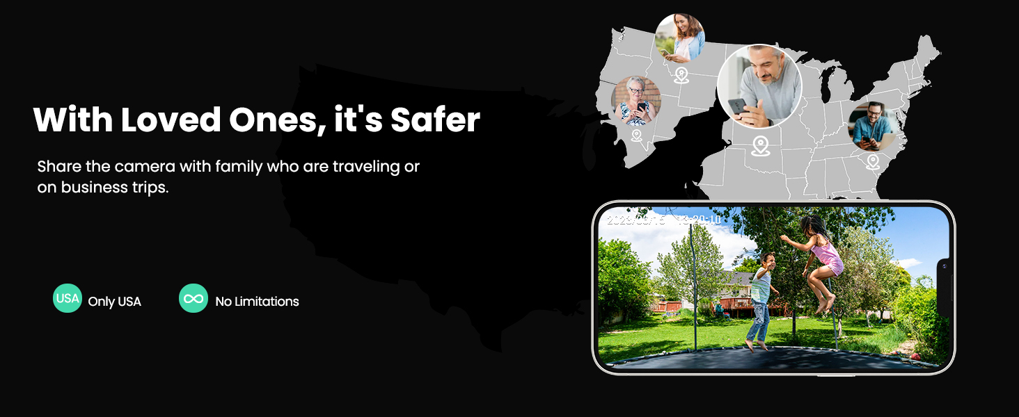 share the cameras with your family or friends