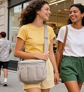BAGSMART Puffy Bum Bags for Women, Crossbody Fanny Packs for Travel & Work, Waterproof Coated Mom...