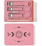 TTJHGYQO 6-Piece Nail Clipper Set with Nail File, Tweezers and ingrown toenail Removal kit Travel...