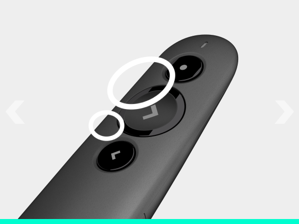 R500s Laser Presentation Remote, Bluetooth, USB-A Receiver, Presentation Clicker with Laser Pointer