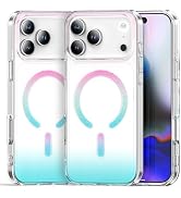 TOPAUX for iPhone Pro Max Bling Case for MagSafe Glitter Iridescent Translucent Slim Cover Sparkl...