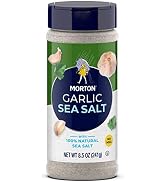 Morton Garlic Sea Salt, 8.5 Ounce Canister (Pack of 12)