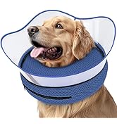 Supet Raised Inflatable Dog Cone Alternative Collars for After Surgery, Dog Donut Collar After Su...
