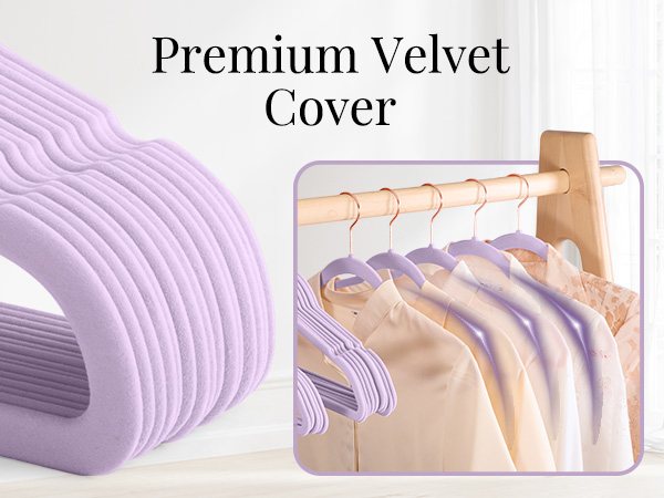 purple velvet hangers