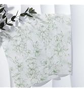 UNIQOOO 50 Pack Pre-Folded Graceful Green Bloom Vellum Jackets for 5x7 Invitations, 115GSM Transp...