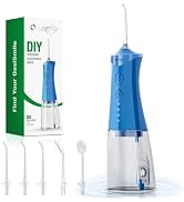 Water Flosser, Cordless Oral Irrigator with DIY Pressure, 4 Modes, Ice Blue