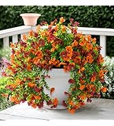 ZFProcess Artificial Hanging Flowers Plants for Outdoor Fall Decoration, 2PCS Faux Silk Daisy UV ...