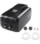 LAWNFUL Aquarium Air Pump Ultra Quiet Fish Tank Air Pump with Adjustable Air Valve for Aquarium, ...