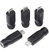 SinLoon USB Micro to DC Adapter USB Micro Male to DC 5.5x2.1mm DC Female Connector Charge Barrel ...