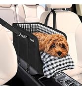 SlowTon Console Dog Car Seat - Portable Dogs Armrest Booster Seat for Small Dog, Anti-Collapse Pe...