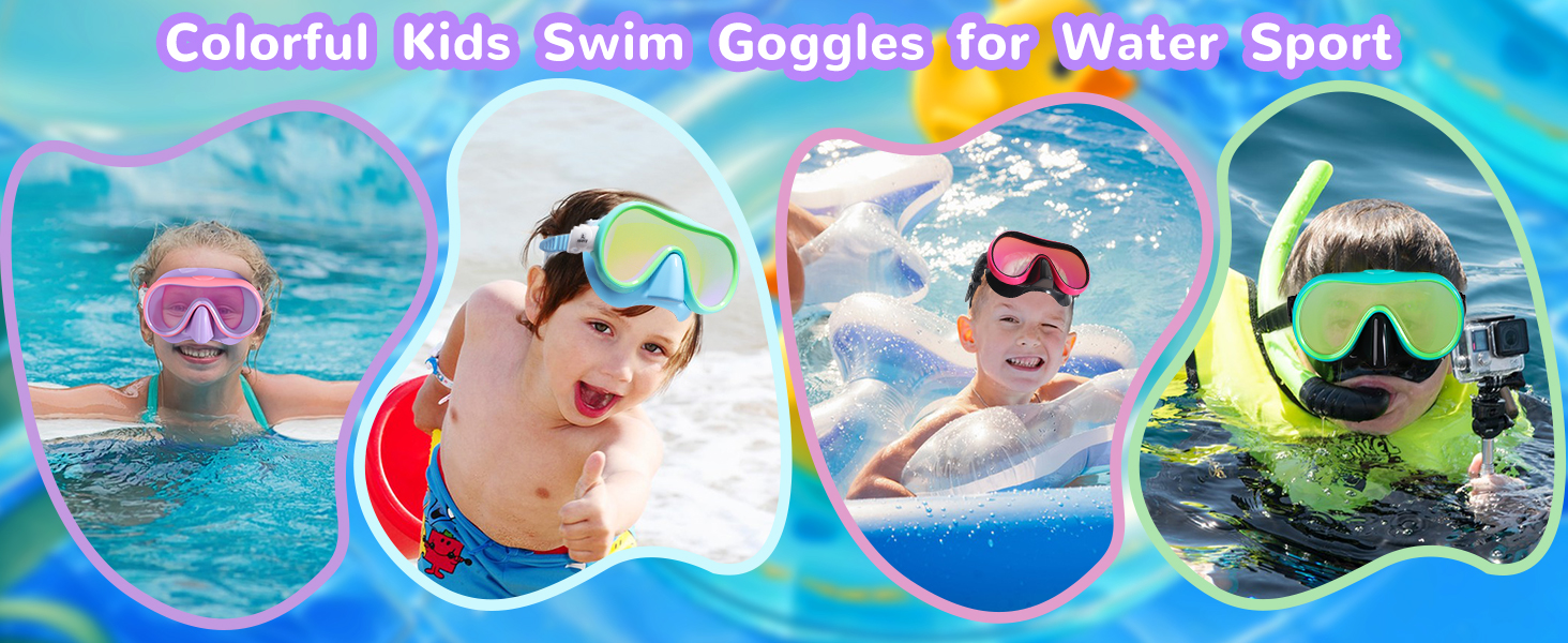 kids swimming goggles anti fog leak proof