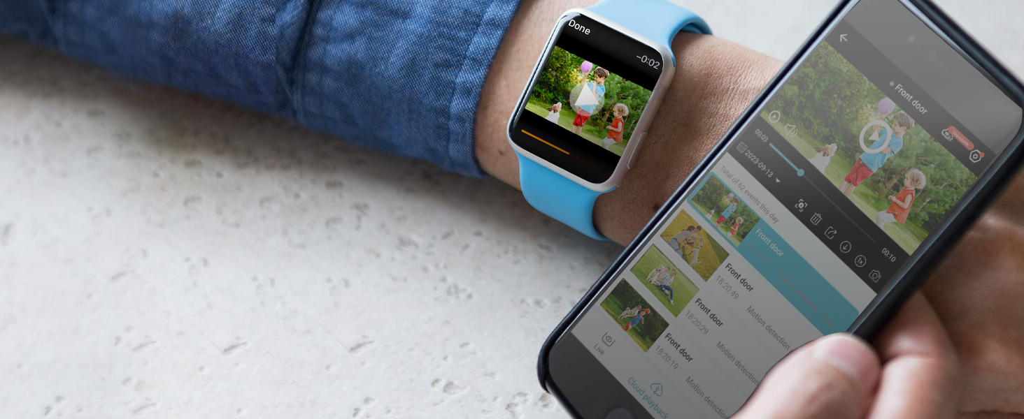 watch app on the wrist of an iphone