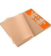 WMKGG 100 PCS Parchment Paper Sheets, 6.2x9 Inch Non-Stick Precut Baking Parchment, for Baking Gr...