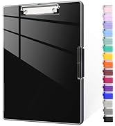 Piasoenc Clipboard with Storage, 8.5x11" Clip Boards with 2 Storage Case and A4 Paper Folder, Cle...