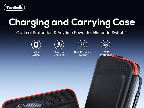 Charging and Carrying Case for Nintendo Switch 2