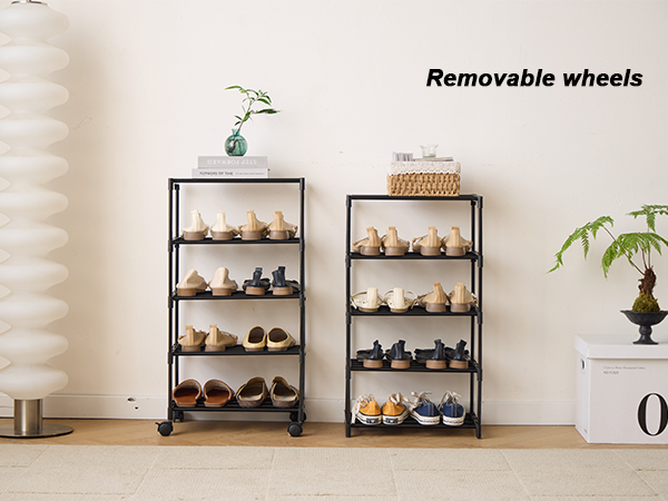 Disassembly mode: stable and non-slip, safer load-bearing shoe rack small
