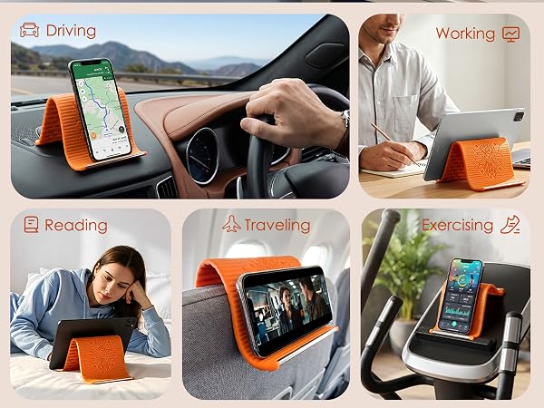 Foldable Silicone Aluminum Phone Holder,