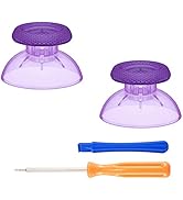 eXtremeRate Clear Atomic Purple Replacement Thumbsticks for PS5 Controller, Custom Analog Stick J...