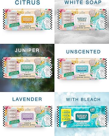 juniper clean citrus white soap surface wipes bleach free all purpose