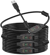 LDKCOK 150FT Active USB Extension Cable 2.0 Male to Female with A Extension chipset Signal Booste...