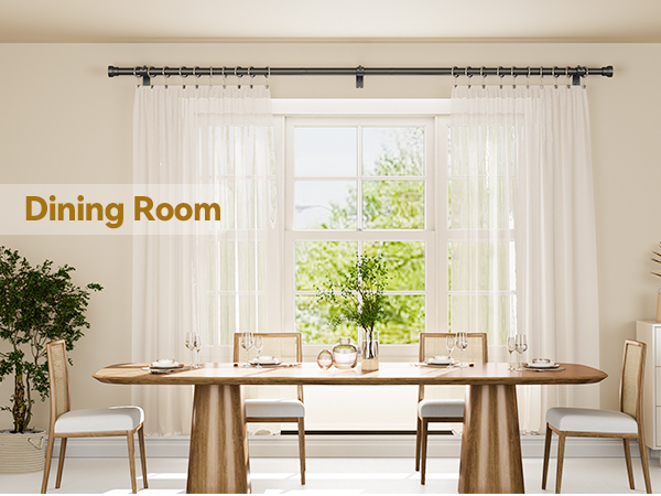 yafex heavy duty curtain rods for living room and bedroom windows