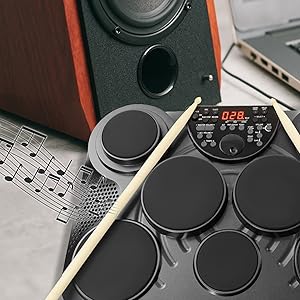 Electronic Table Digital Drum Kit Top w/ 7 Pad Digital Drum Kit