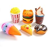 6pcs Slow Rising squishies Squishy Toys Jumbo squishies, Hamburger Popcorn Cake Ice Cream Pizza K...