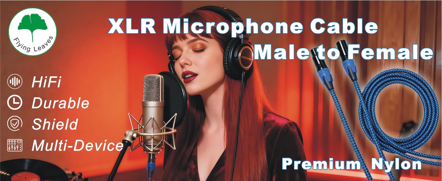Flying Leaves xlr Microphone cable xlr to xlr cable male to female