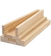 Wood Strips Slats Wooden Dowels for Crafts 1/2"x 1.5" x 12", 10 PCS Decorative Wood Trim Planks f...