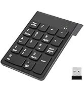 NOOX Wireless Number Pad, Numeric Keypad Numpad Keyboard 10 Key USB Keypad Office Accounting Esse...