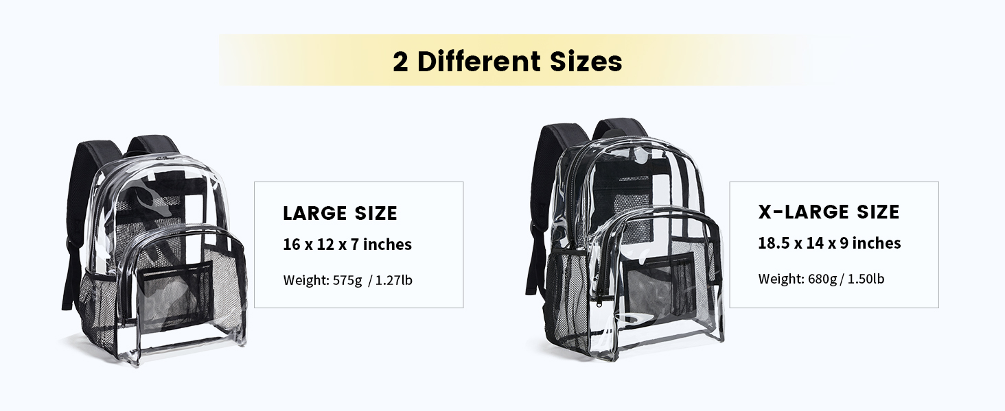 clear backpacks