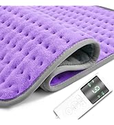 Heating Pad for Back Pain Relief, 9 Heat Settings & 4 Timers Auto Shut Off Heating Pad for Period...