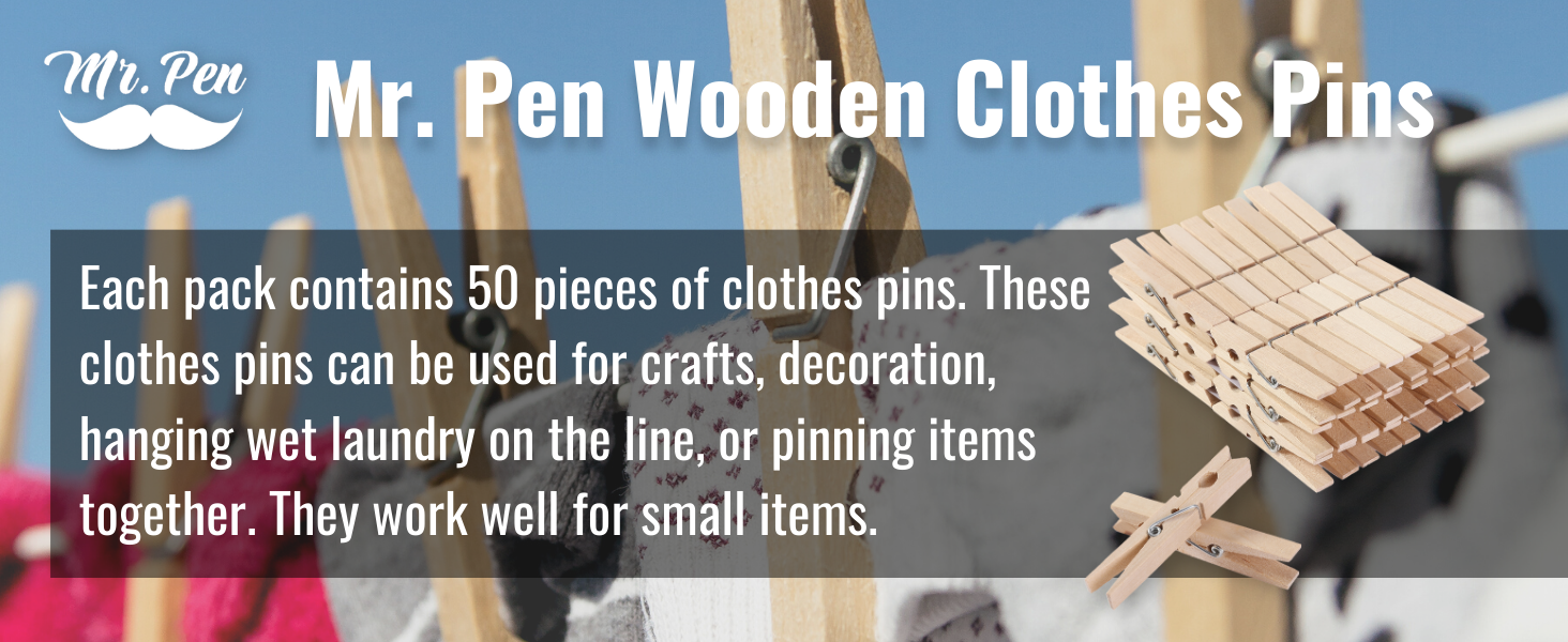 Mr. Pen- Wooden Clothes Pins