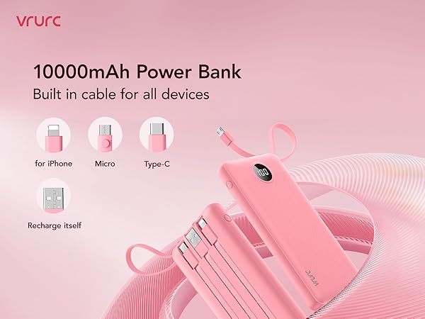 power bank with cables