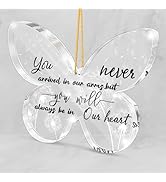 Bereavement Gifts, Butterfly Shaped Acrylic Plaque You Never Arrived in Our Arms But You Will Alw...