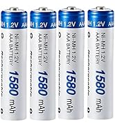 Cotchear 1580mAh AAA Rechargeable Battery, 4-Pack 1.2V AAA Rechargeable Ni-MH Batteries - Recharg...