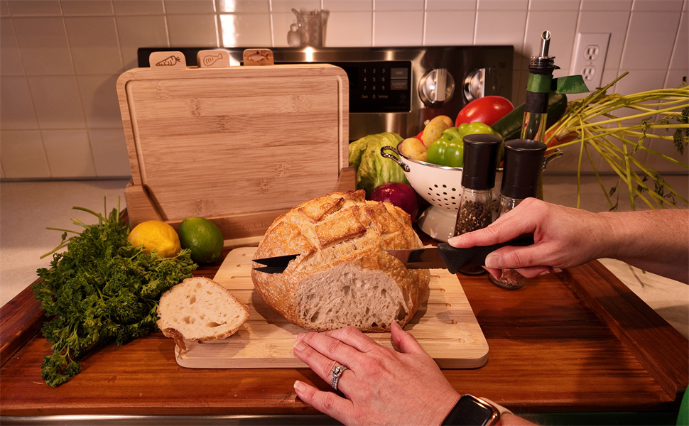 Fiery Chef Bamboo Cutting Board
