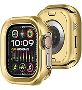 Amizee 2 in 1 Metal Rugged Case Compatible with Apple Watch Ultra 2/Ultra Case 49mm, Aluminum Sho...