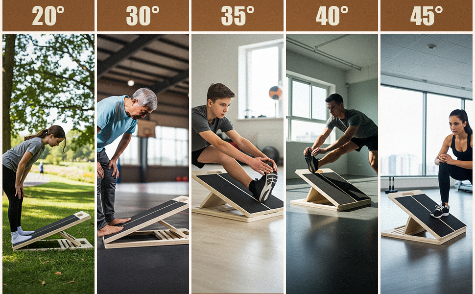 Can be set at different angles from 20 to 45 degrees