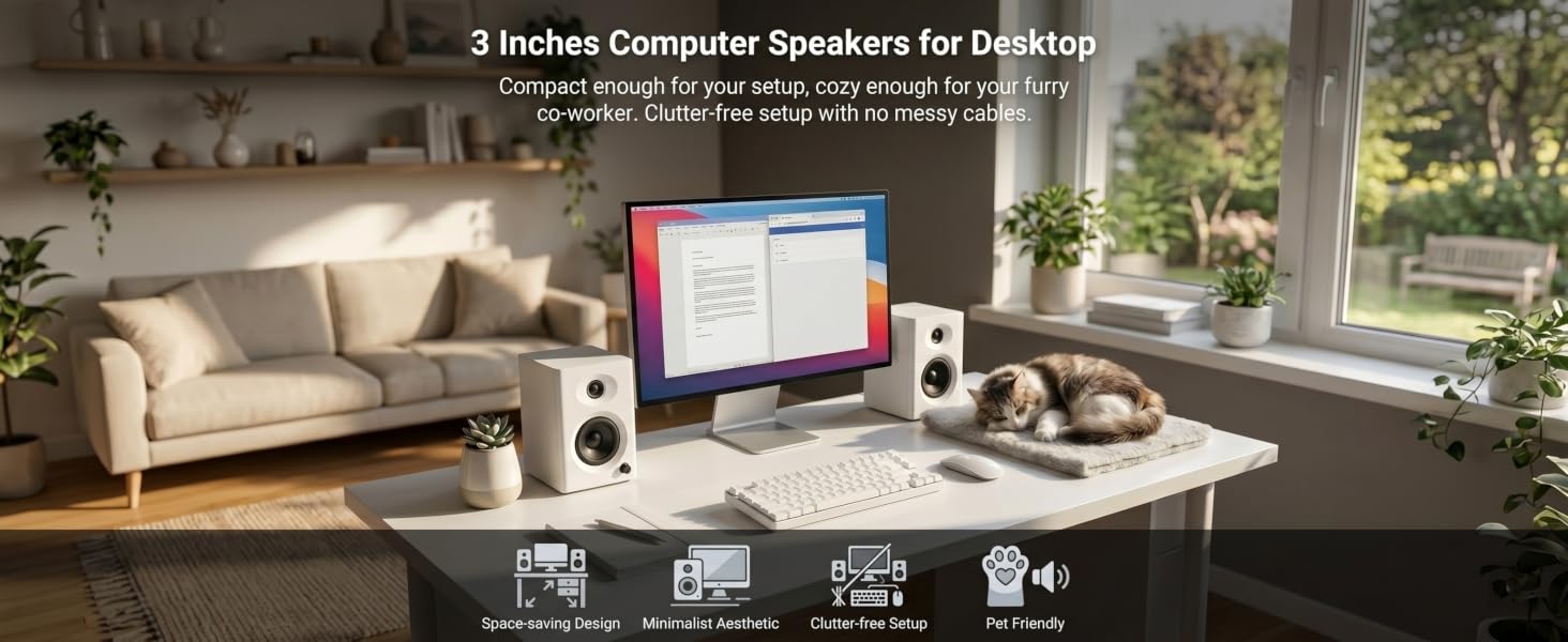 compact design computer speakers for desktop