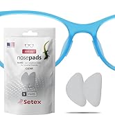 Setex Gecko Grip Nano 0.6mm Anti Slip Eyeglass Nose Pads, (5 Clear Pair), Smallest and Thinnest A...
