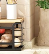 Sevenblue 2 Pack Stackable Trash Bag Holder with Bamboo Top, 2025 Pro Wall Mount Laundry Room Org...