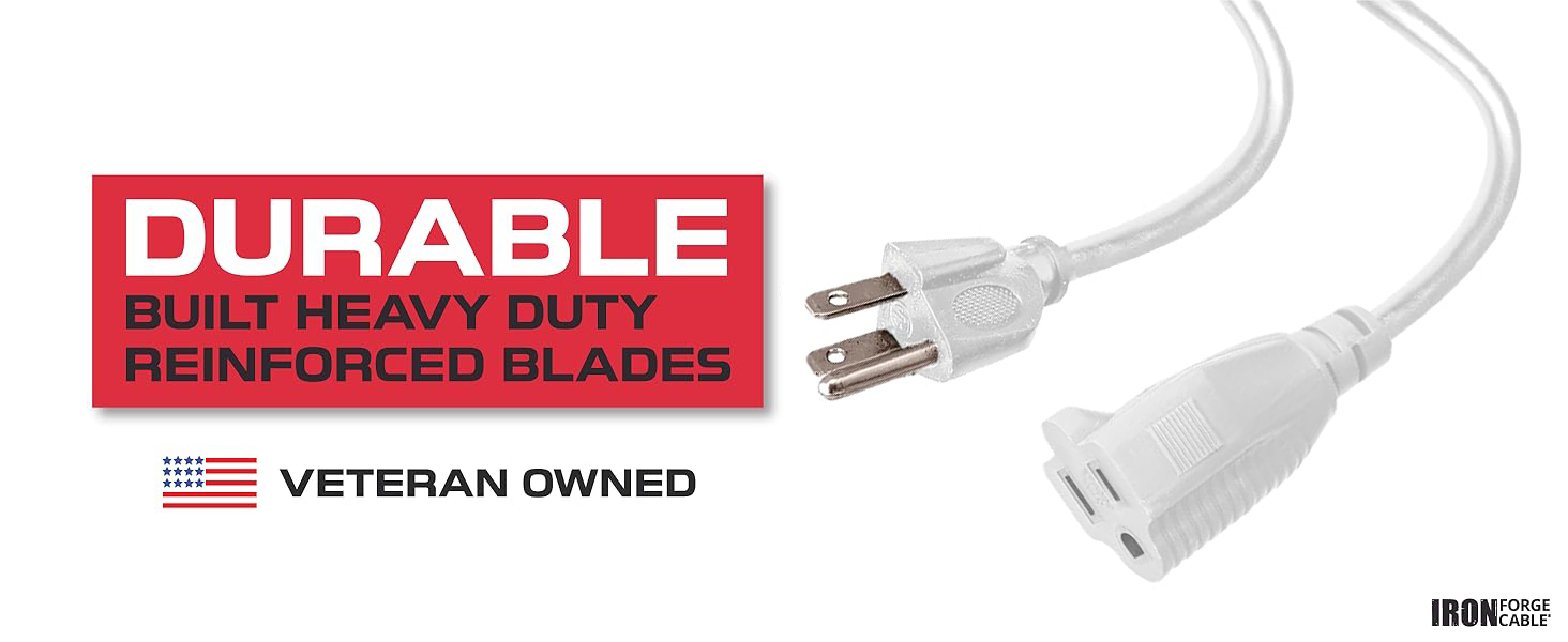 white outdoor extension cord 50 ft waterproof