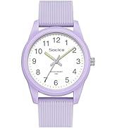 SOCICO Kids Analog Watch for Boys Girls, Easy to Read Learning Time Watch, 50M Waterproof, Soft B...