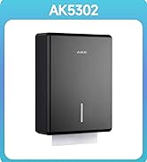 AIKE 400 Sheets Wall Mount Paper Towel Dispenser,Fit Multifold Paper,Large Capacity with Lock for...