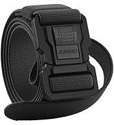 JUKMO Men's Tactical Belt with Lock, Military Work 1.5" Stretch Nylon Web Quick Release Belt with...