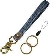 Fishent Denim Wristlet Keychain for Women Men, Cute Key Chain, Wrist Lanyards for Car Keys ID Bad...