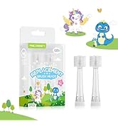 ReDISEN Kids Electric Toothbrush Replacement Heads, 360° Round Brush Heads for All-Angle Cleaning...